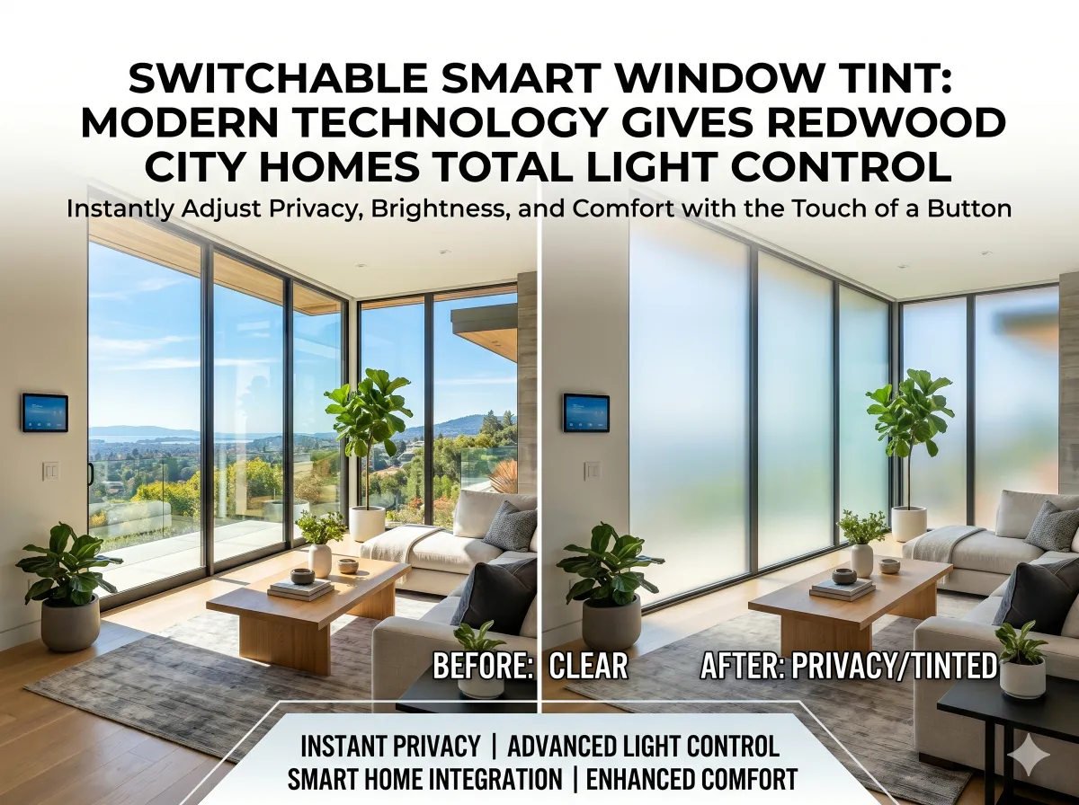 Switchable Smart Window Tint Modern Technology That Gives Redwood City Homes Total Light Control