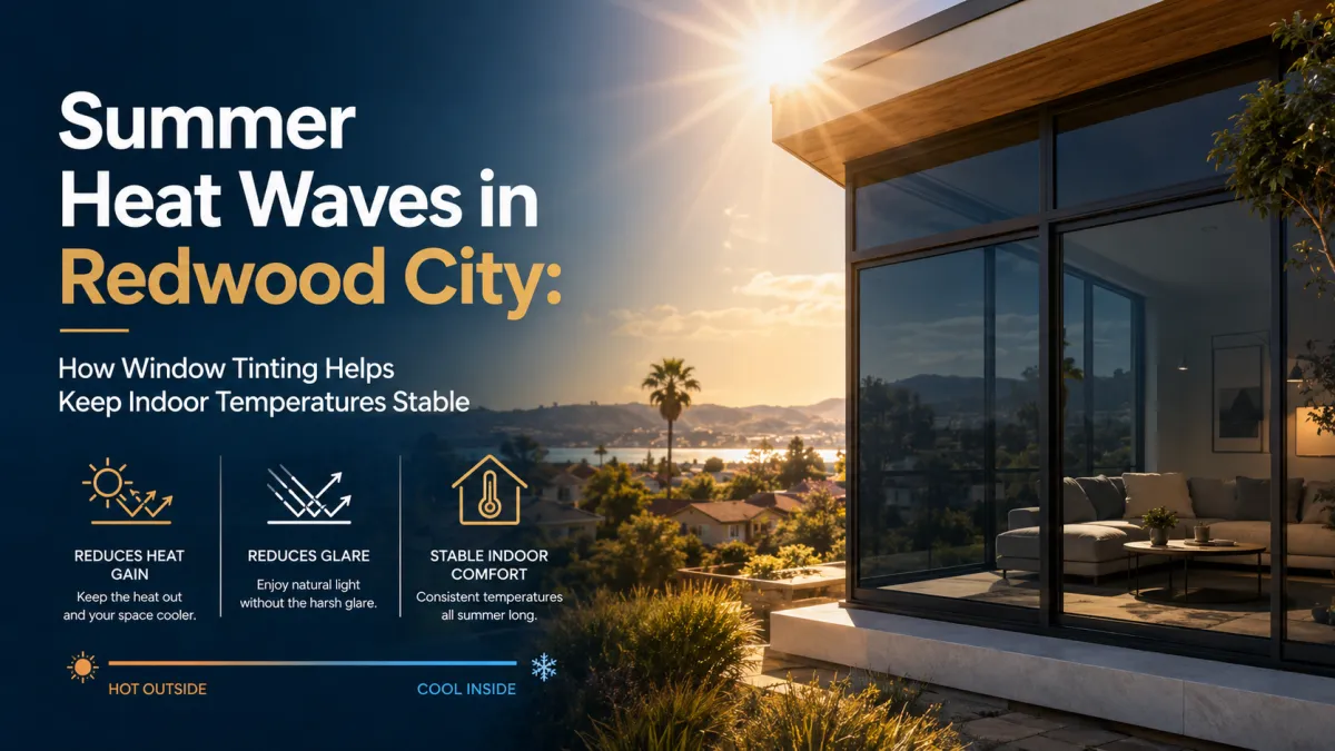 Summer Heat Waves in Redwood City: How Window Tinting Helps Keep Indoor Temperatures Stable