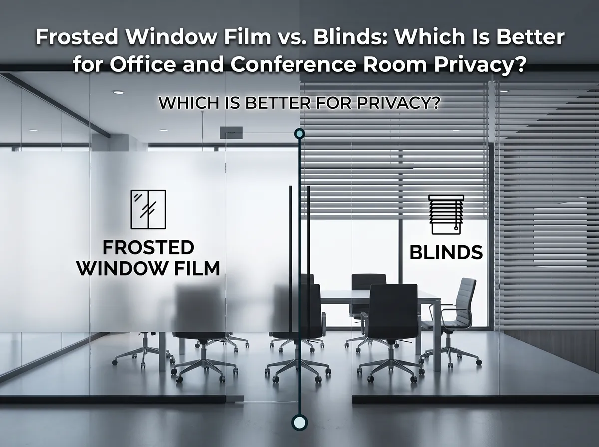 Frosted Window Film vs. Blinds: Which Is Better for Office and Conference Room Privacy?