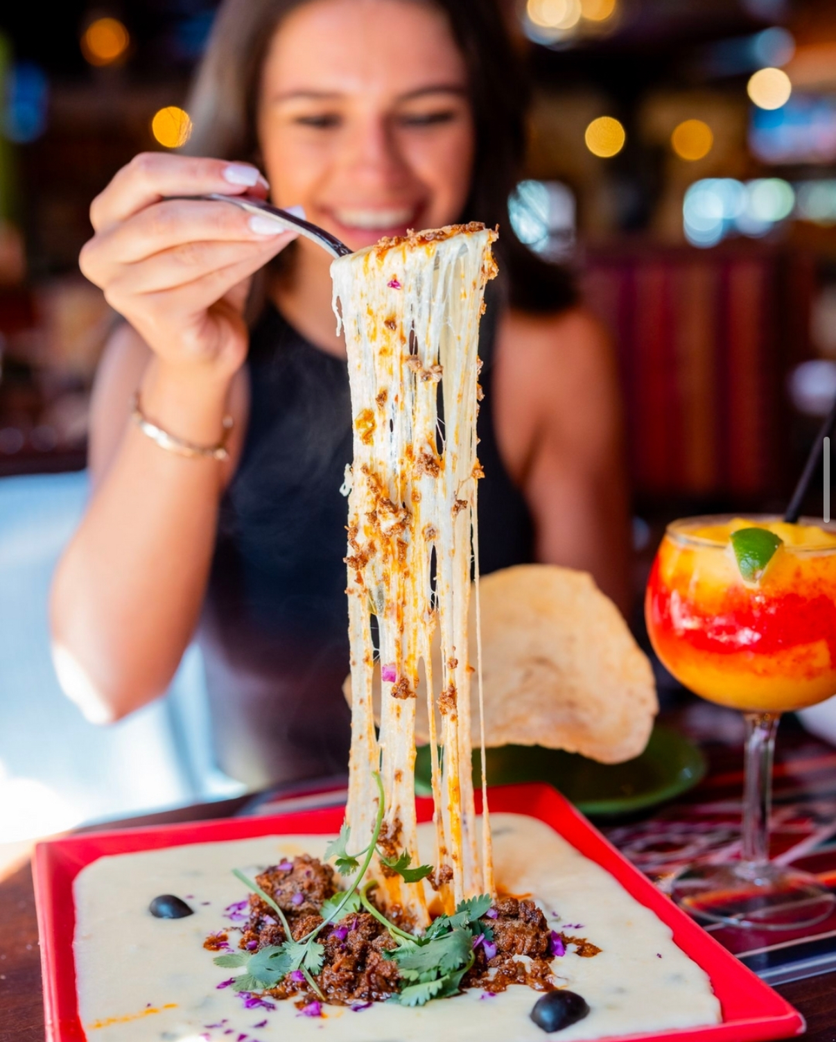 Rich, gooey goodness of melted Jack cheese, topped with a layer of beef chorizo that's bursting with flavor. Served alongside our homemade flour tortillas.
