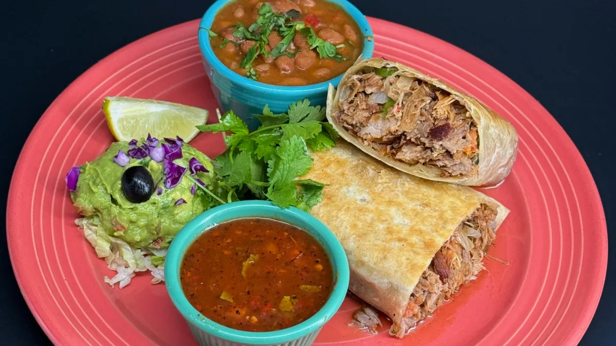 Grilled Carnitas Burrito in Carlsbad - Casa de Bandini