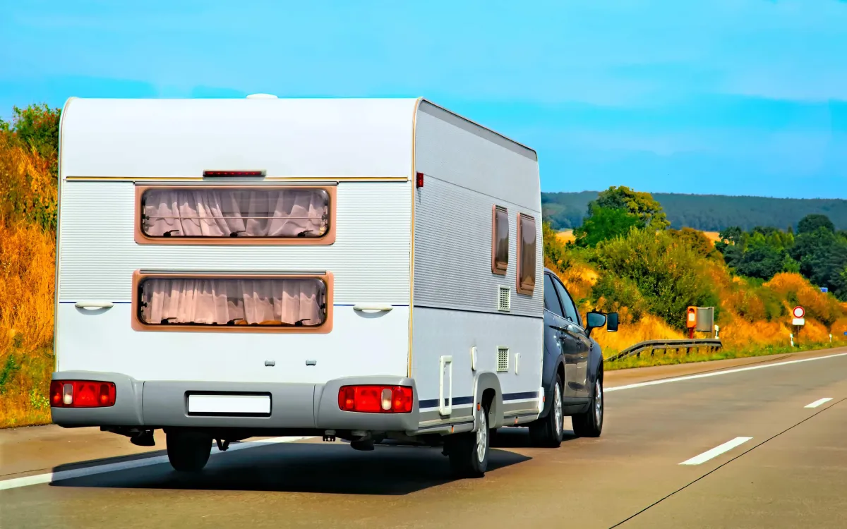 suv towing an rv