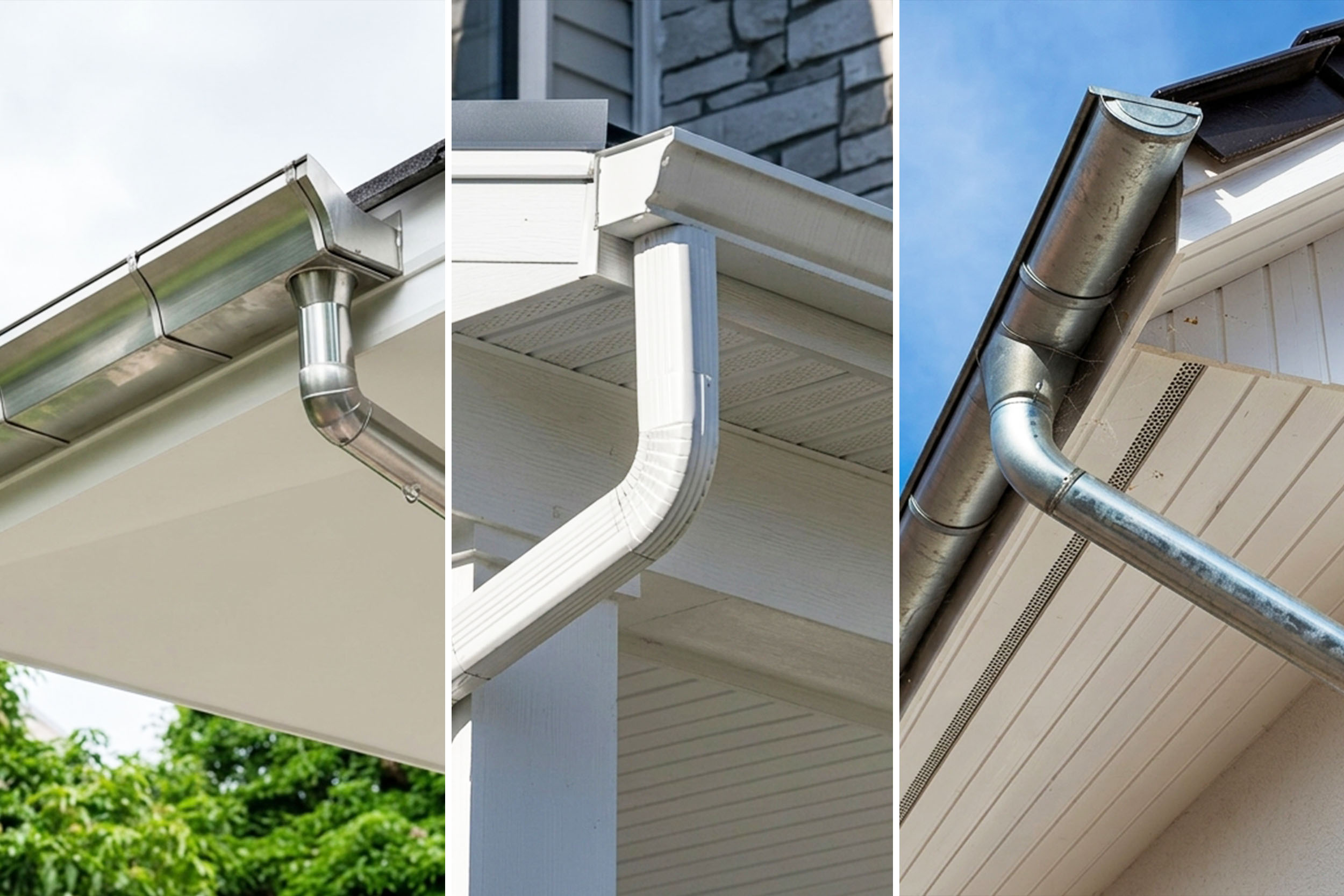Gutter Material: Vinyl vs. Galvanized Steel vs. Aluminum Gutters