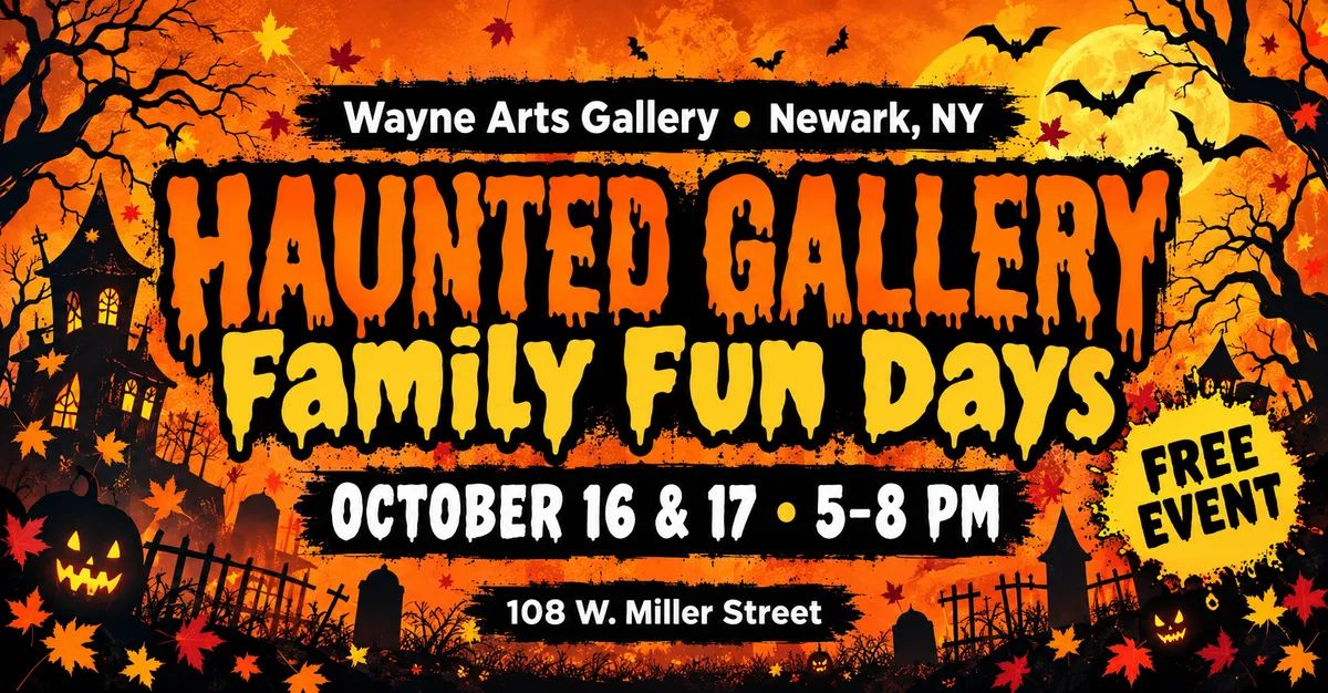 Colorful Art and Spooky Fun at Wayne Arts Gallery This Weekend