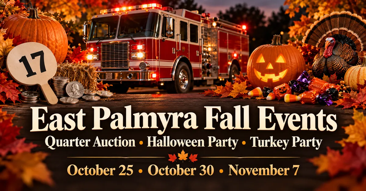 East Palmyra Fire Department Invites Community to Fall Auctions, Halloween Fun and Annual Turkey Party