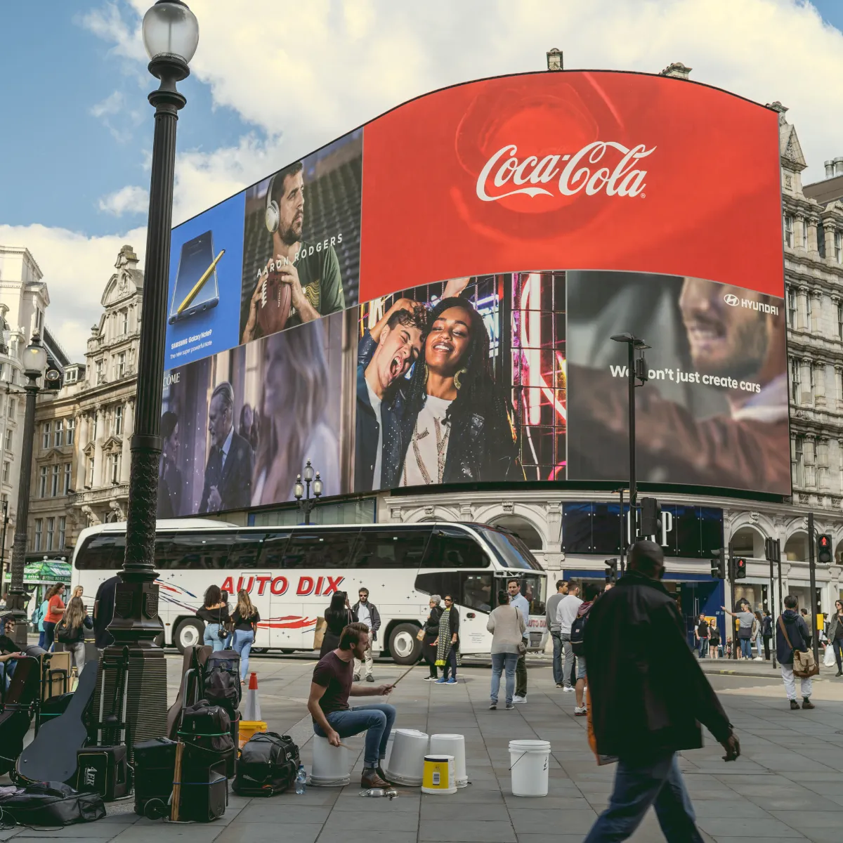 Large corporate billboard on a building