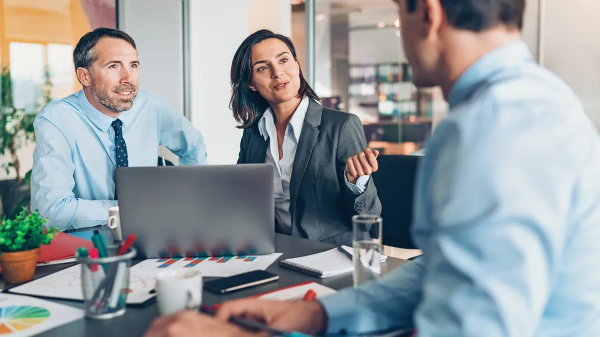 An executive team working through a quarterly performance cadence