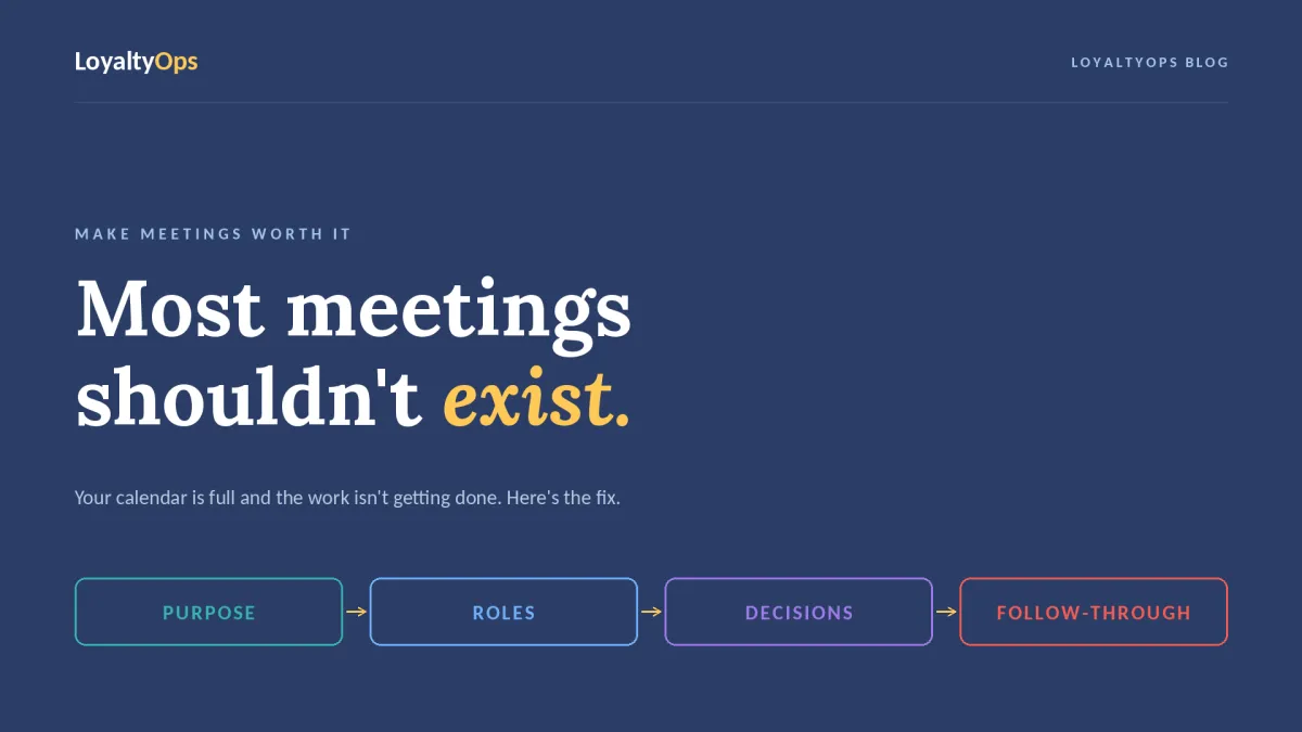 Too Many Meetings? How to Get Your Time Back 