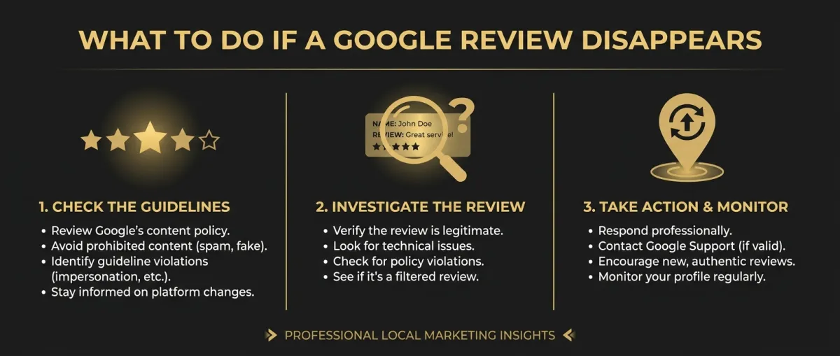 What to do if a Google review disappears