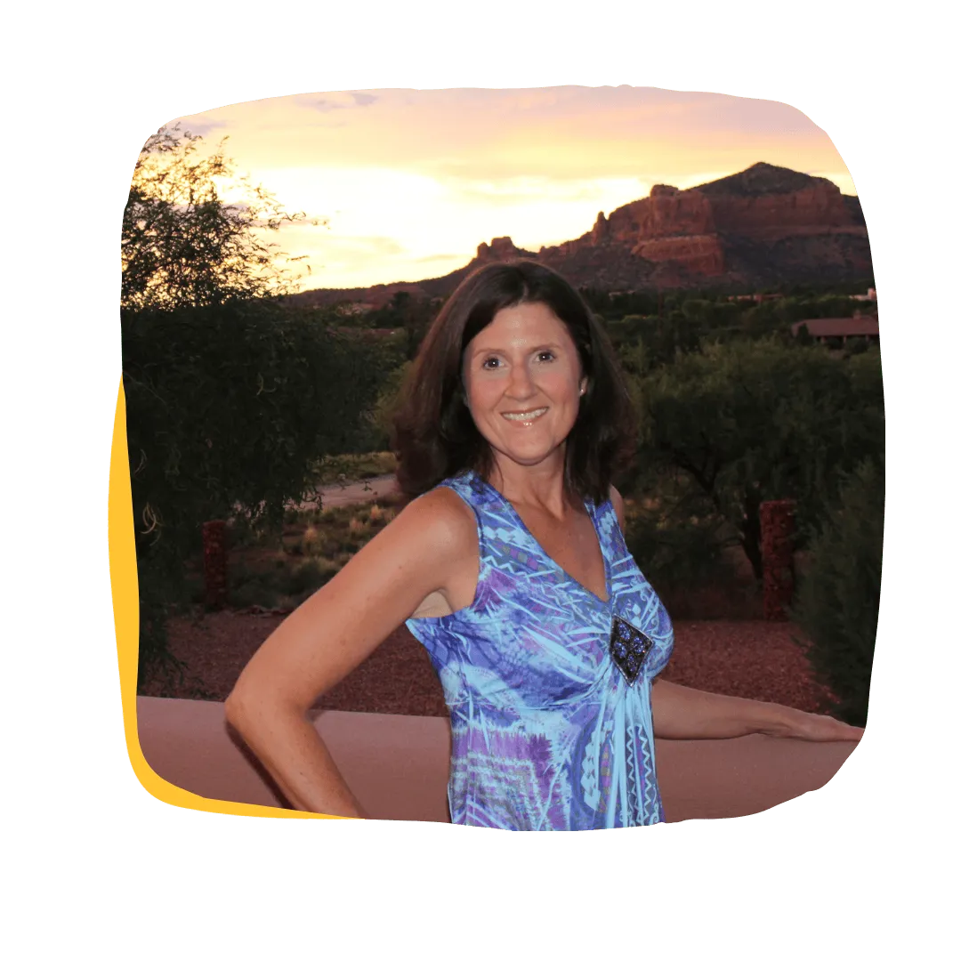 Catherine DeGeorge, founder of 5-Star Host'r Coach and creator of the 5-Star Certification Mastery Program, photographed in Sedona, AZ