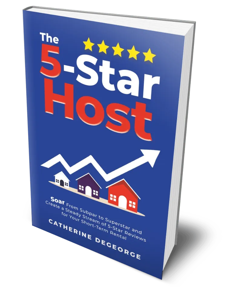 The 5-Star Host book cover by Catherine DeGeorge — STR host guide to earning 5-star reviews