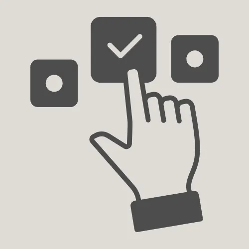 Step 1 icon: Choose your STR website template