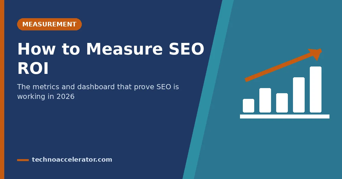 How to measure SEO ROI banner: the metrics and dashboard that prove SEO is working in 2026