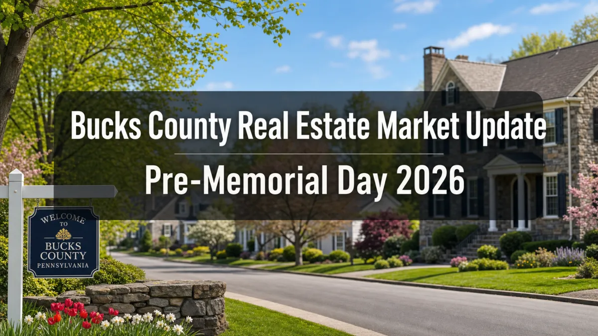 Bucks County PA neighborhood street for real estate market report