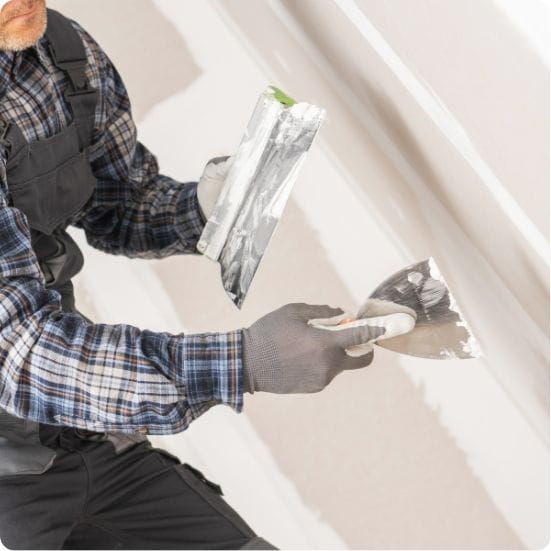 Professional drywall installation by Skilled Labor Contractor on a commercial interior project
