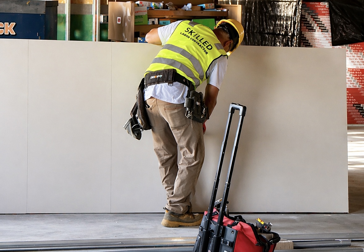 Experienced carpenter framing a residential structure for Skilled Labor Contractor in Georgia