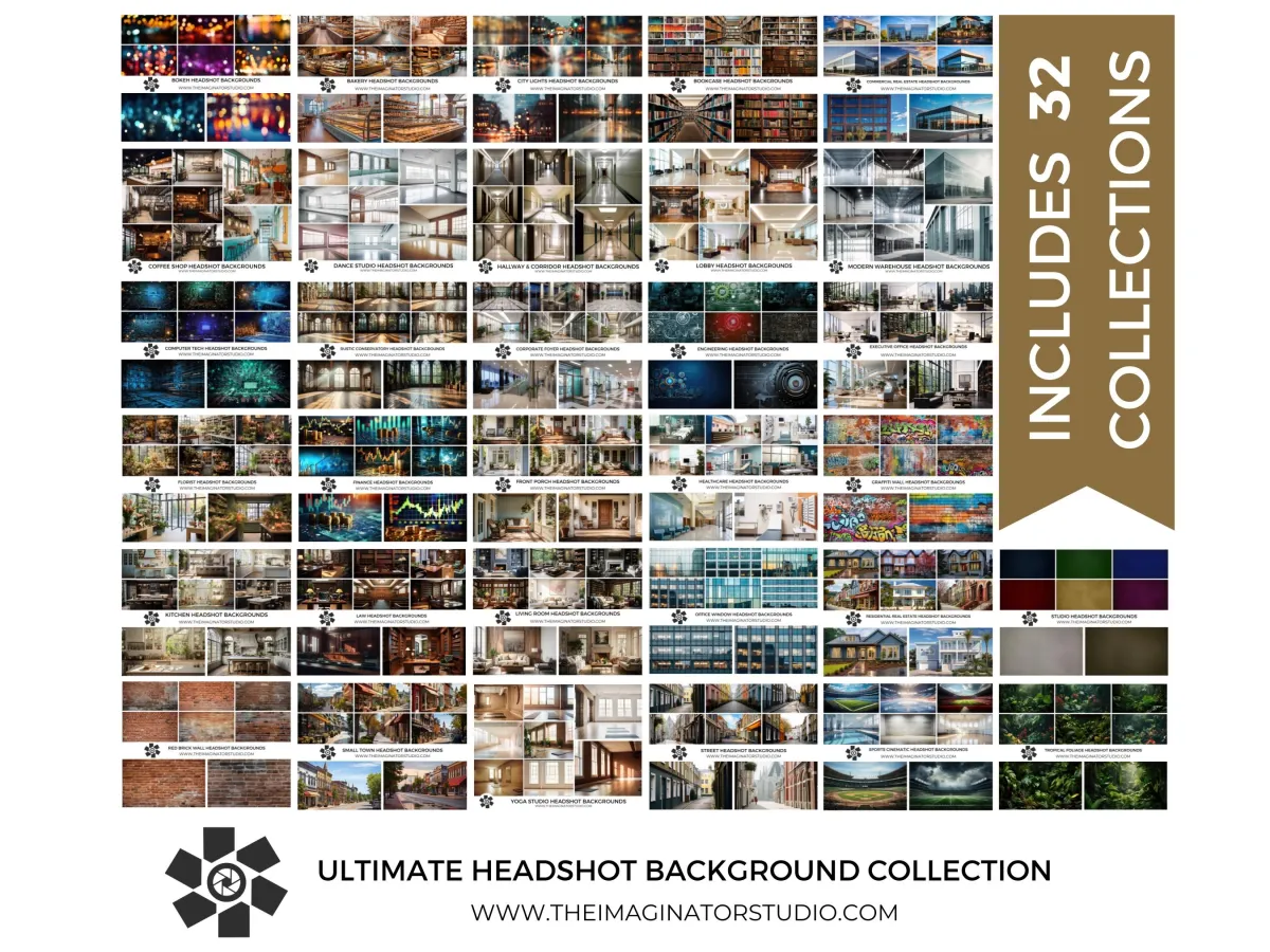 The Ultimate Headshot background collection from The Imaginator Studio