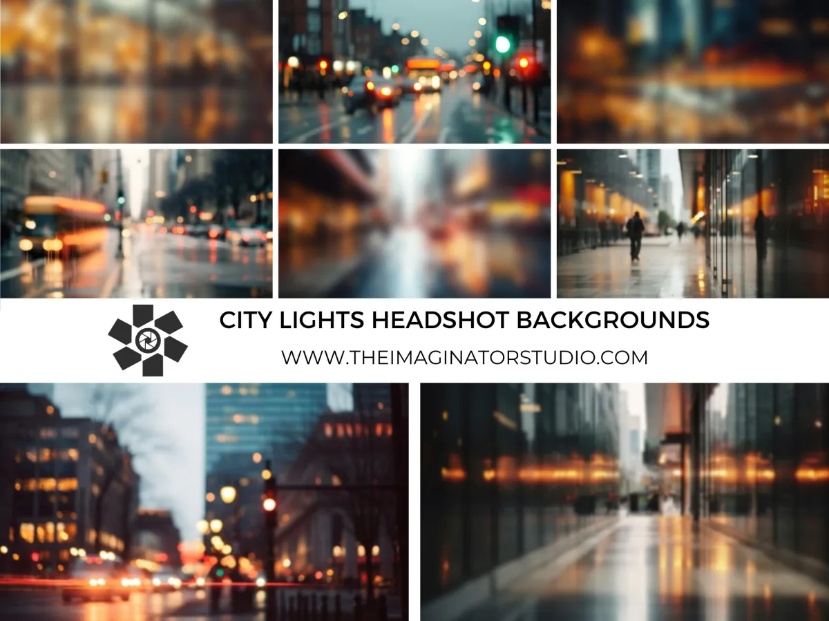 city lights headshot backgrounds