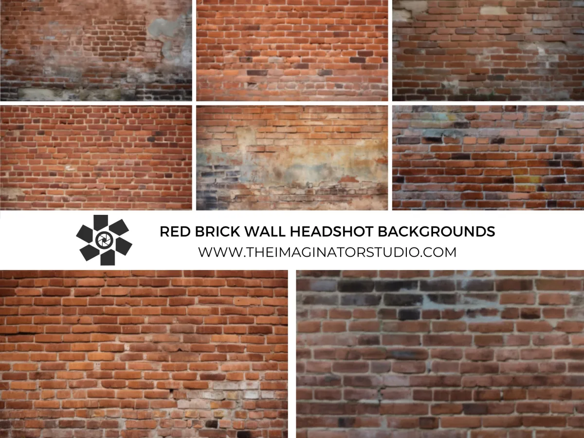 red brick wall headshot backgrounds