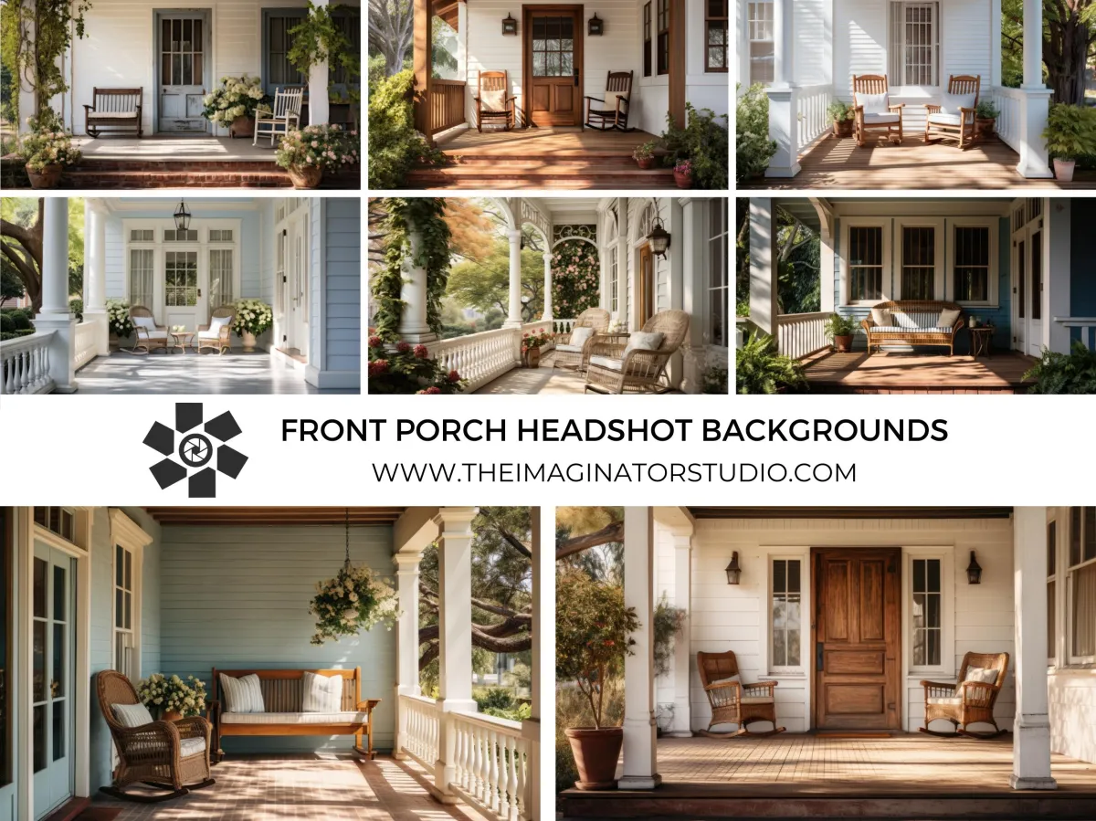 Front porch headshot backgrounds