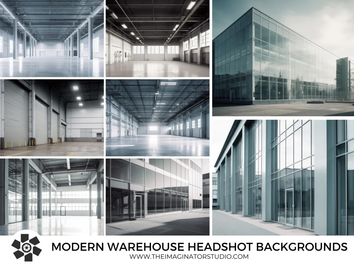 modern warehouse headshot backgrounds