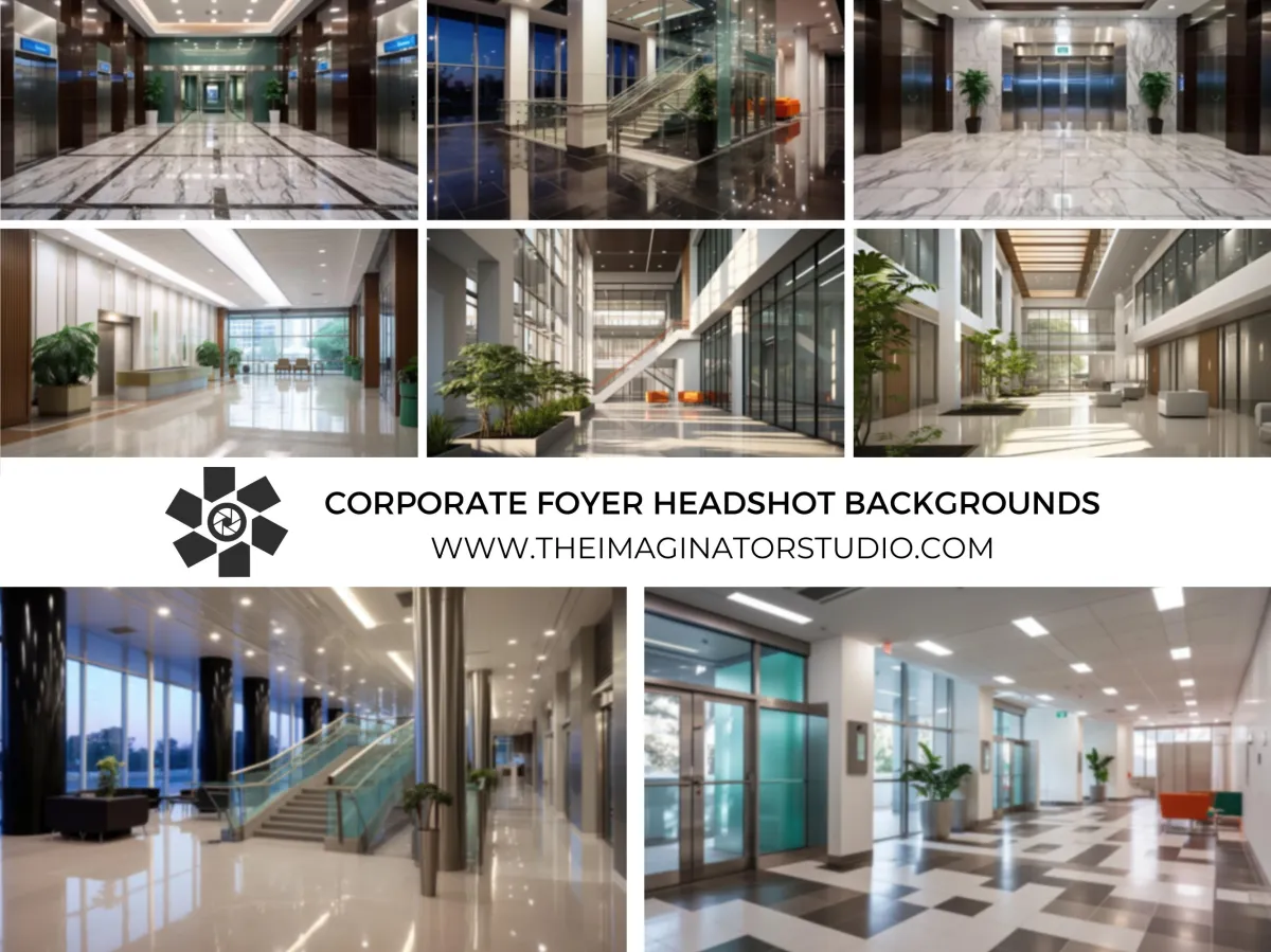 corporate foyer headshot backgrounds