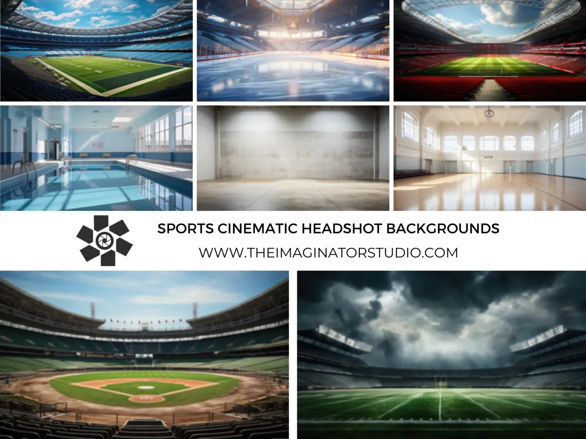 sports cinematic headshot backgrounds