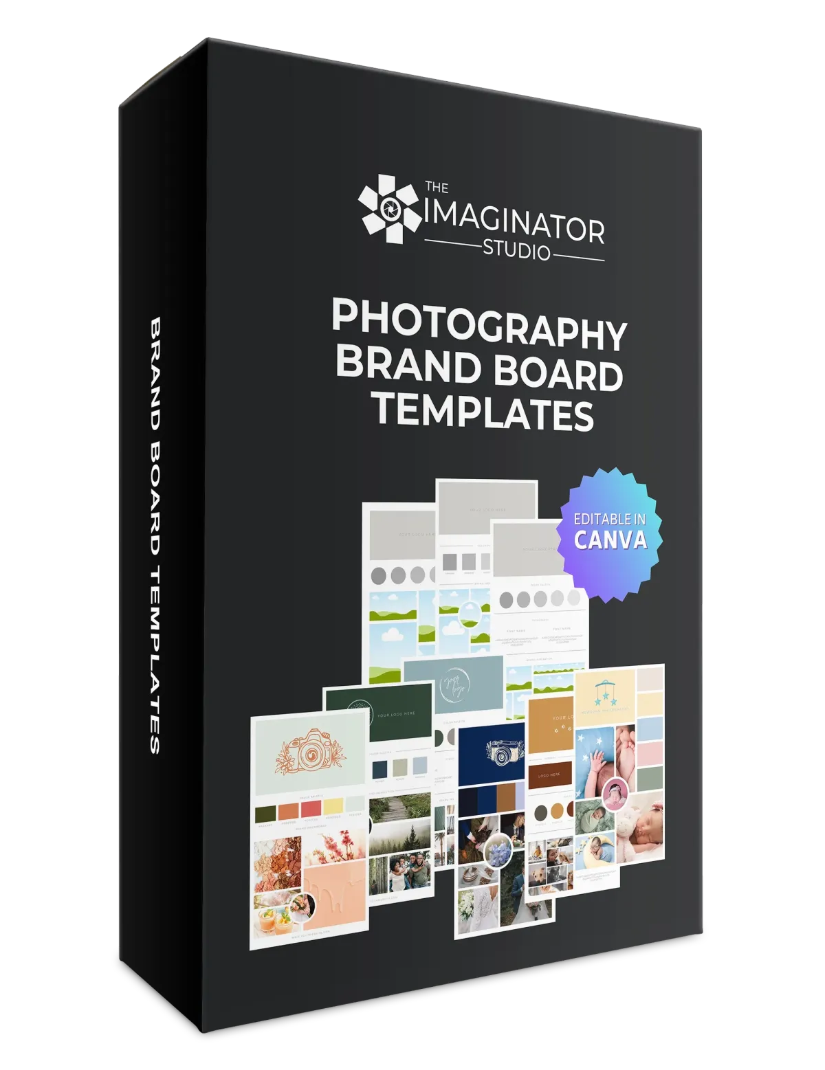 the photography brand board canva templates kit