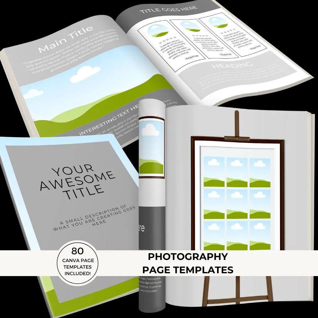 photography magazine and pdf templates