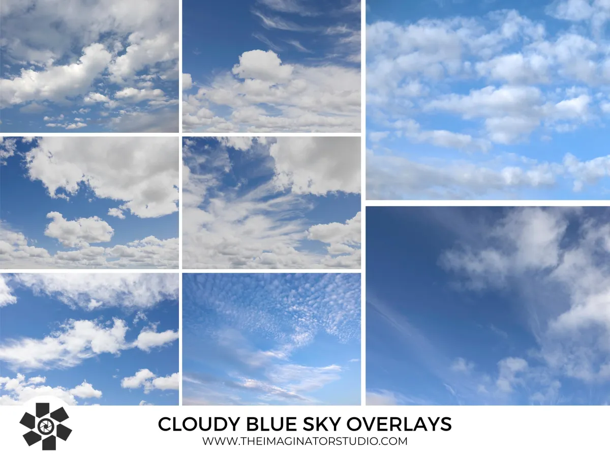 cloudy blue sky overlays