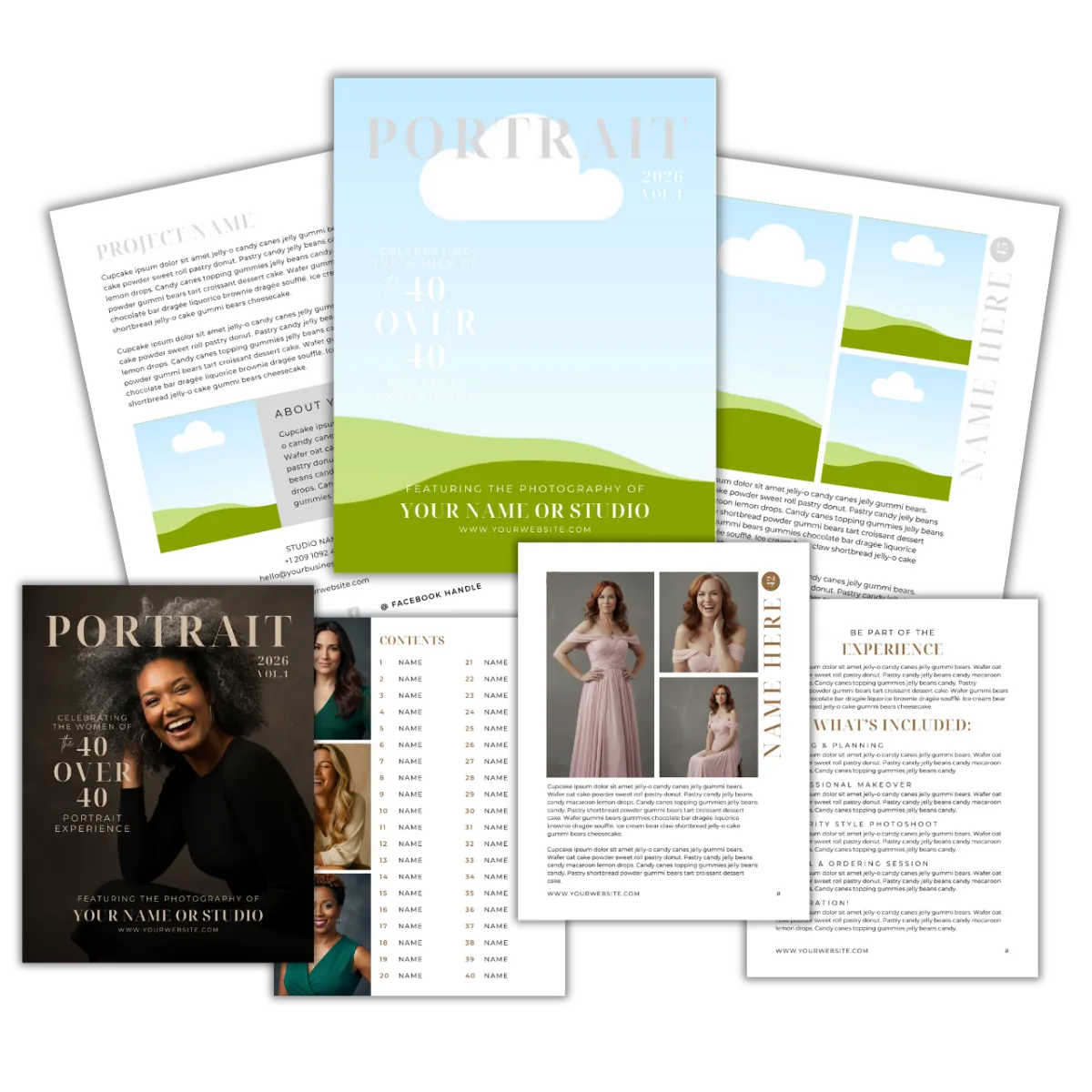 editable magazine page templates for photographers