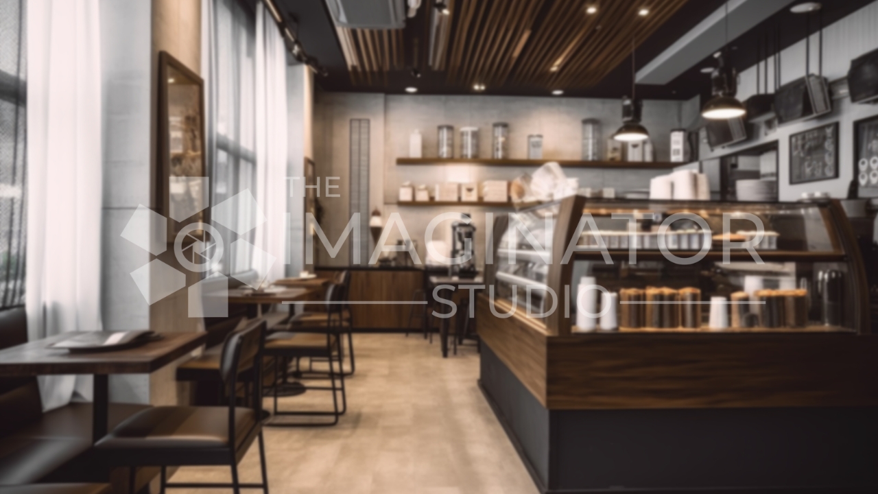 free digital headshot background of a cafe