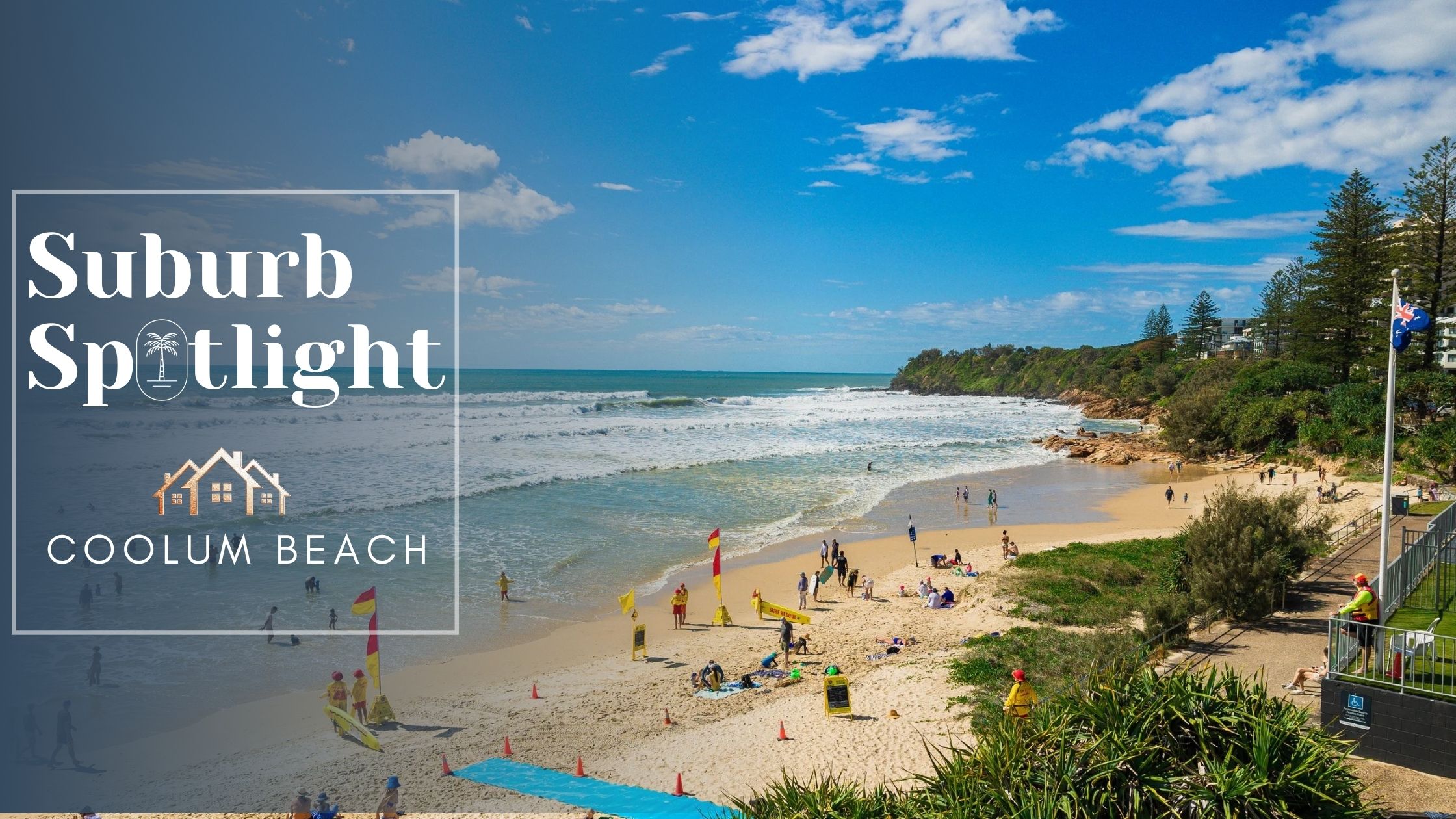 aerial view of coolum beach