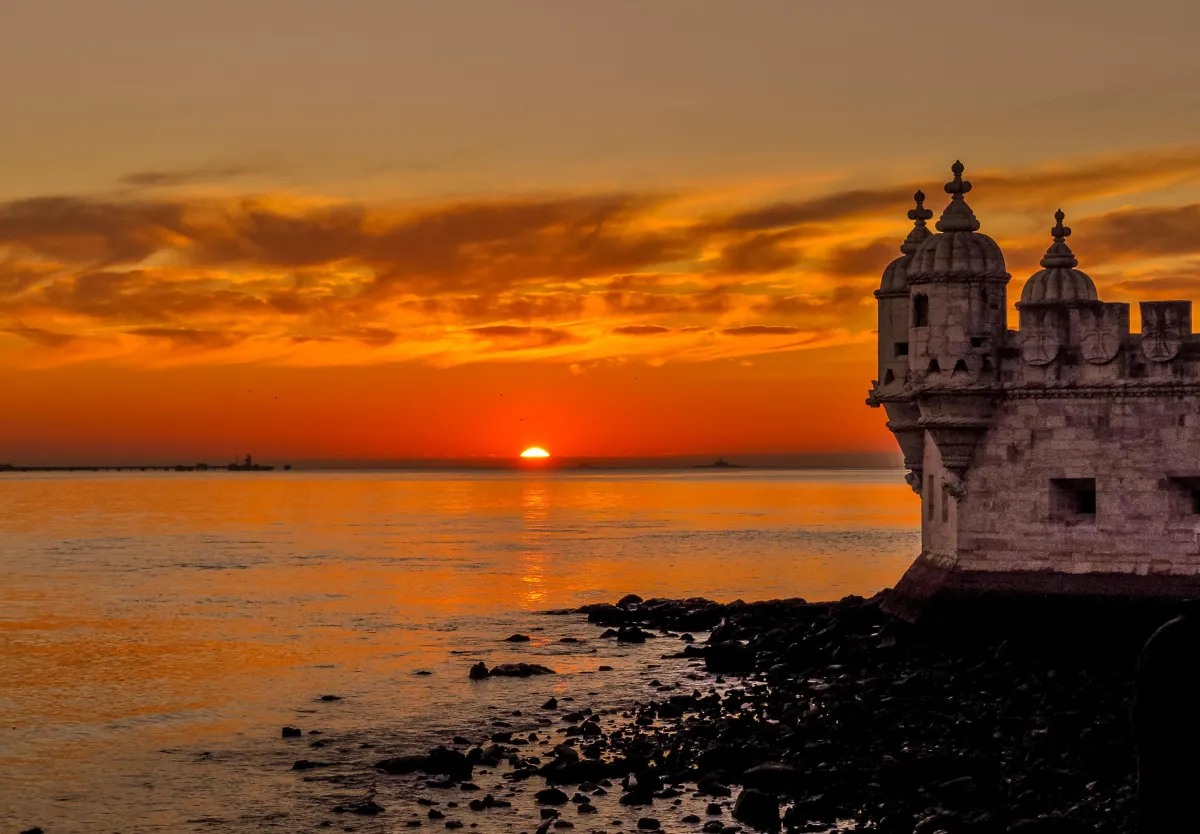Belem Tower at Sunset