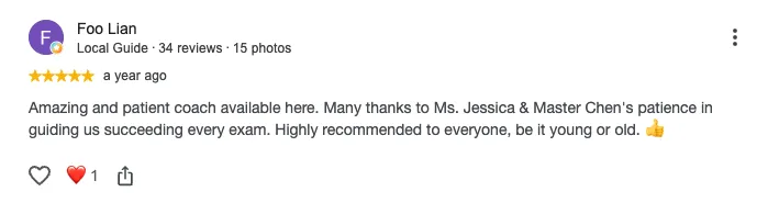 Parent review screenshot for Mighty Kicks Taekwondo