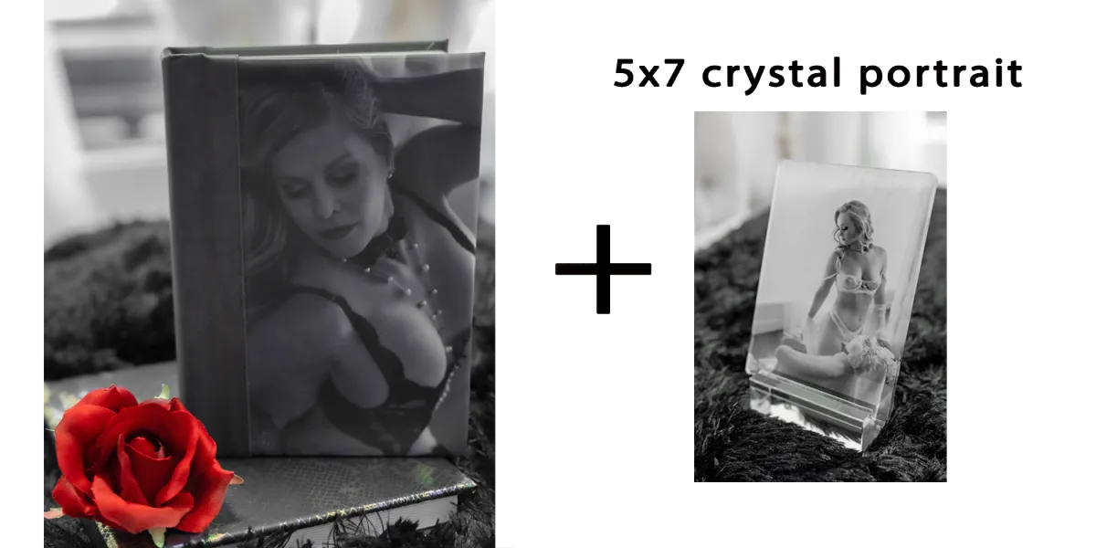 Empowered Middle Aged Woman on Album Cover of Portrait Crystal from Photo Shoot