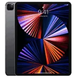 Front and back view of an Apple iPad Pro with a vibrant display