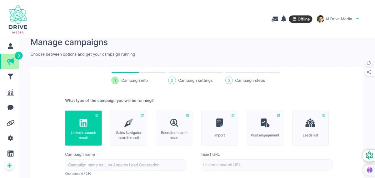 AI leads par AI Drive Media: Automatisation de la prospection multicanal B2B sur Linkedin et par email