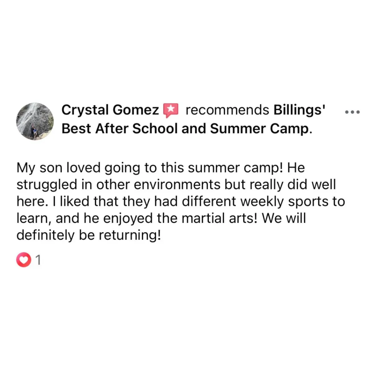 5 Star Reviews For Billings’ Best After School and Summer Camp