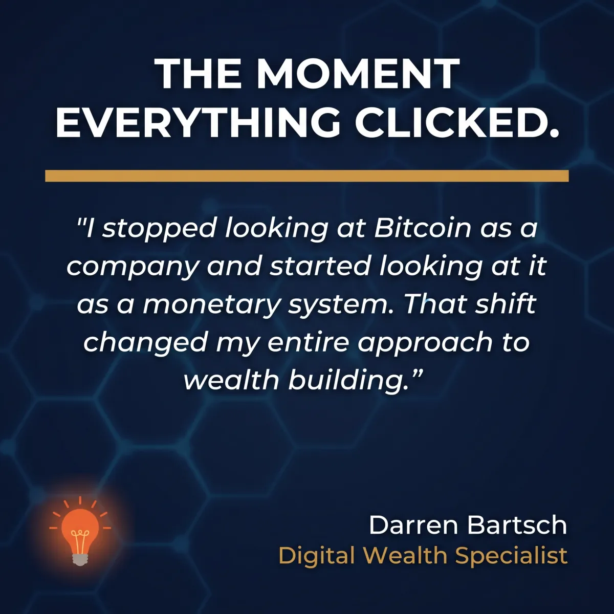 The Moment my perspective on bitcoin changed