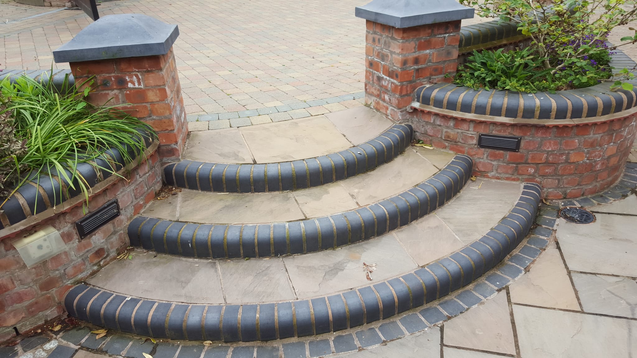 Newly built brick garden wall with solid footings in Stourport on Severn