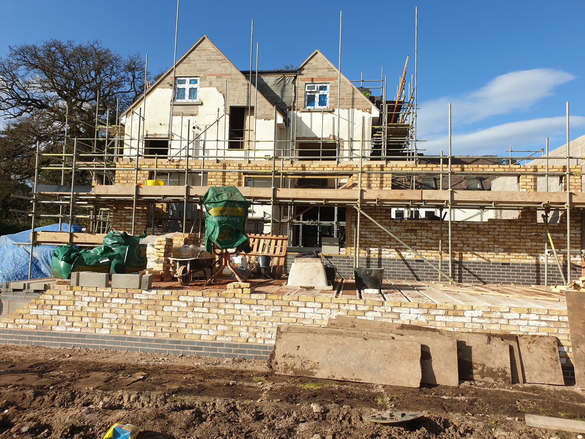 Home extension being built onto a house in Stourport on Severn