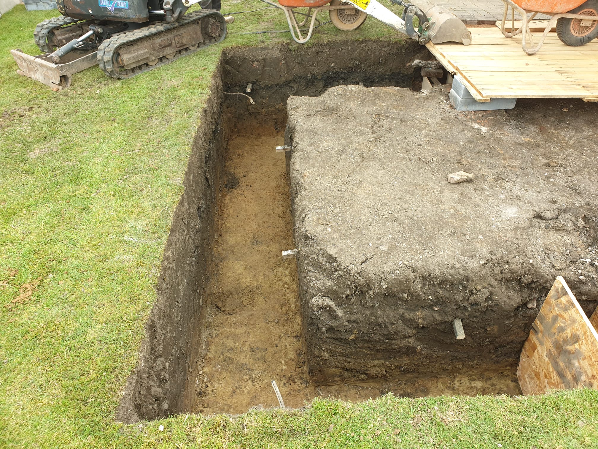 Foundations dug and poured for a build in Stourport on Severn