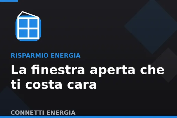 Finestra a vasistas aperta: quanto costa in bolletta - Connetti Energia
