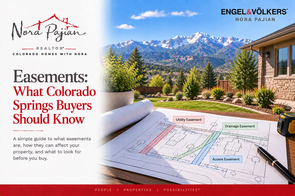 Colorado Springs home and driveway illustrating property access and easement considerations.