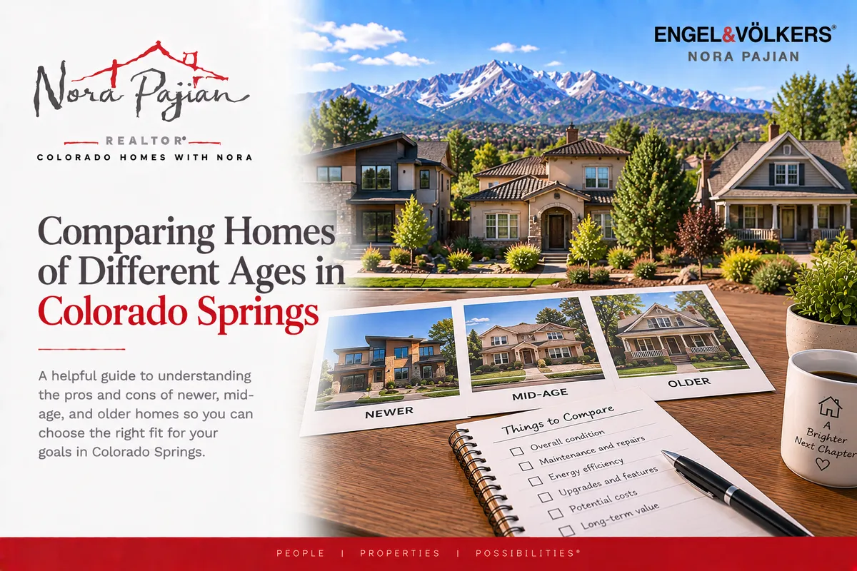 Different Colorado Springs homes representing properties of varying ages