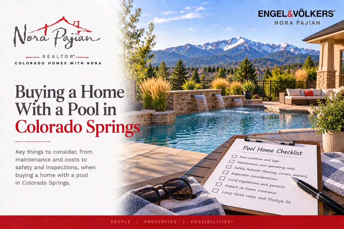 Colorado Springs home with a backyard swimming pool