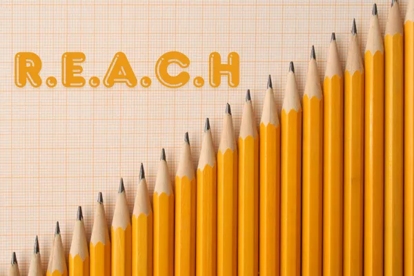 Line of pencils from shortest to longest withe the word R.E.A.C.H