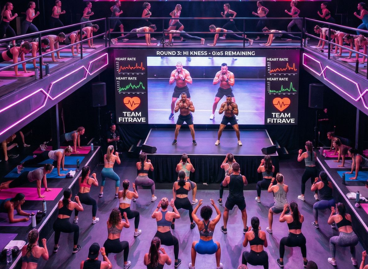 High-intensity workout powered by stage lights