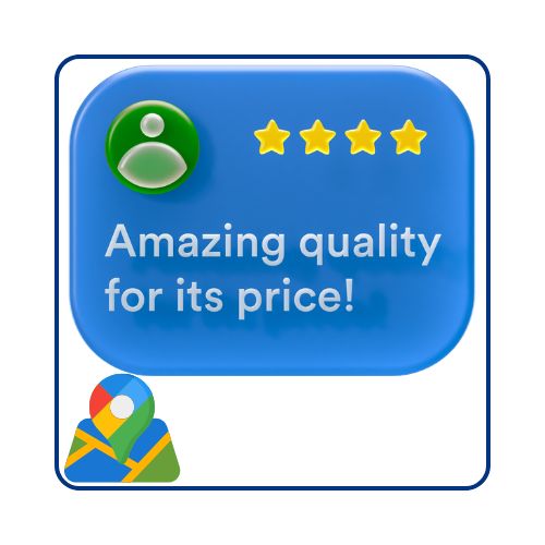 Icon showing reviews and star ratings to build trust